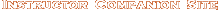 Instructor Companion Site